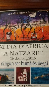 Cartel del Día de África en el barrio valenciano de Nazaret